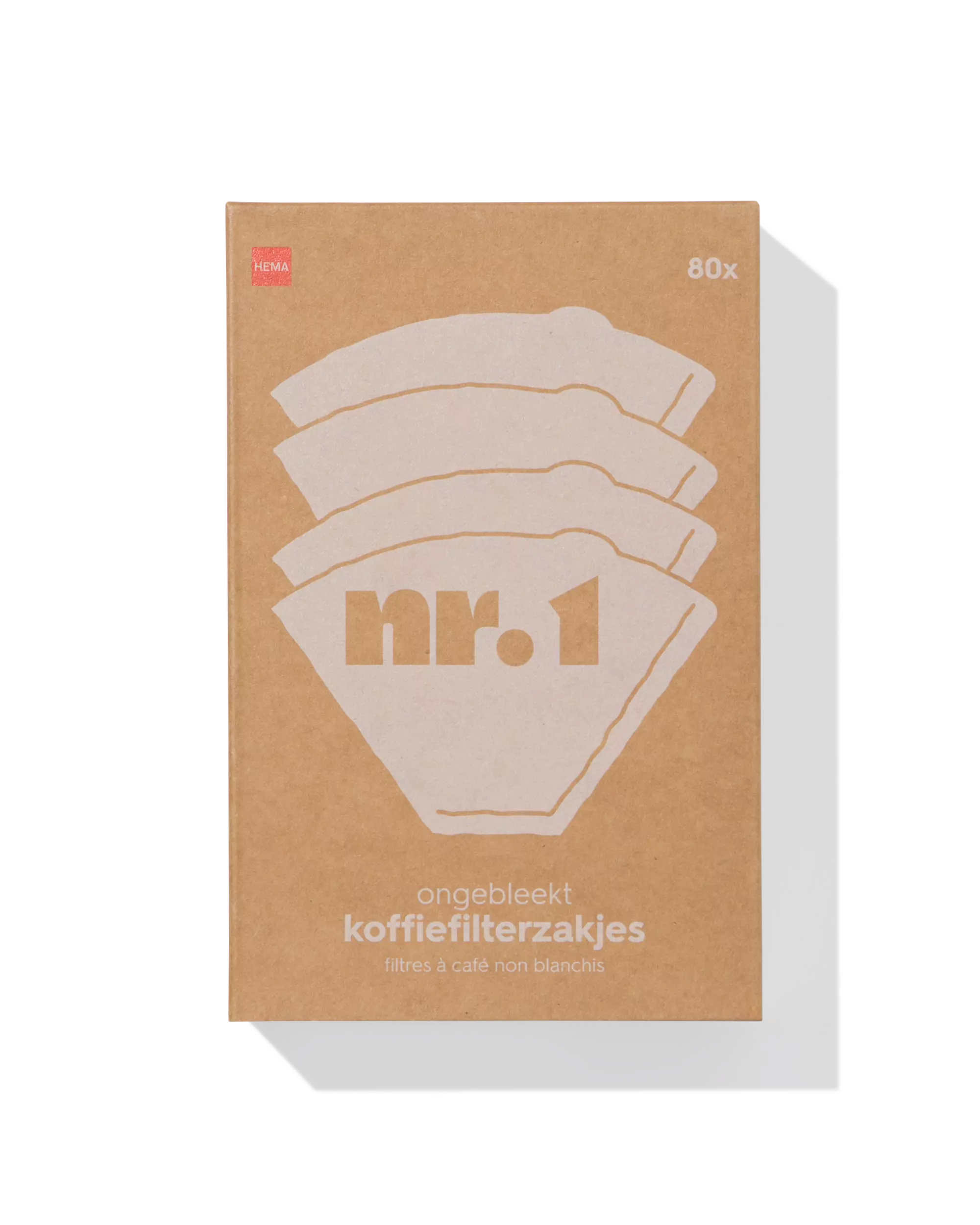 sachets de filtres à café n°1 non blanchis - 80 pièces