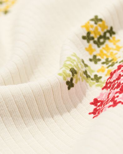 t-shirt enfant fleurs &eacute;cru &eacute;cru - 30872648ECRU - HEMA
