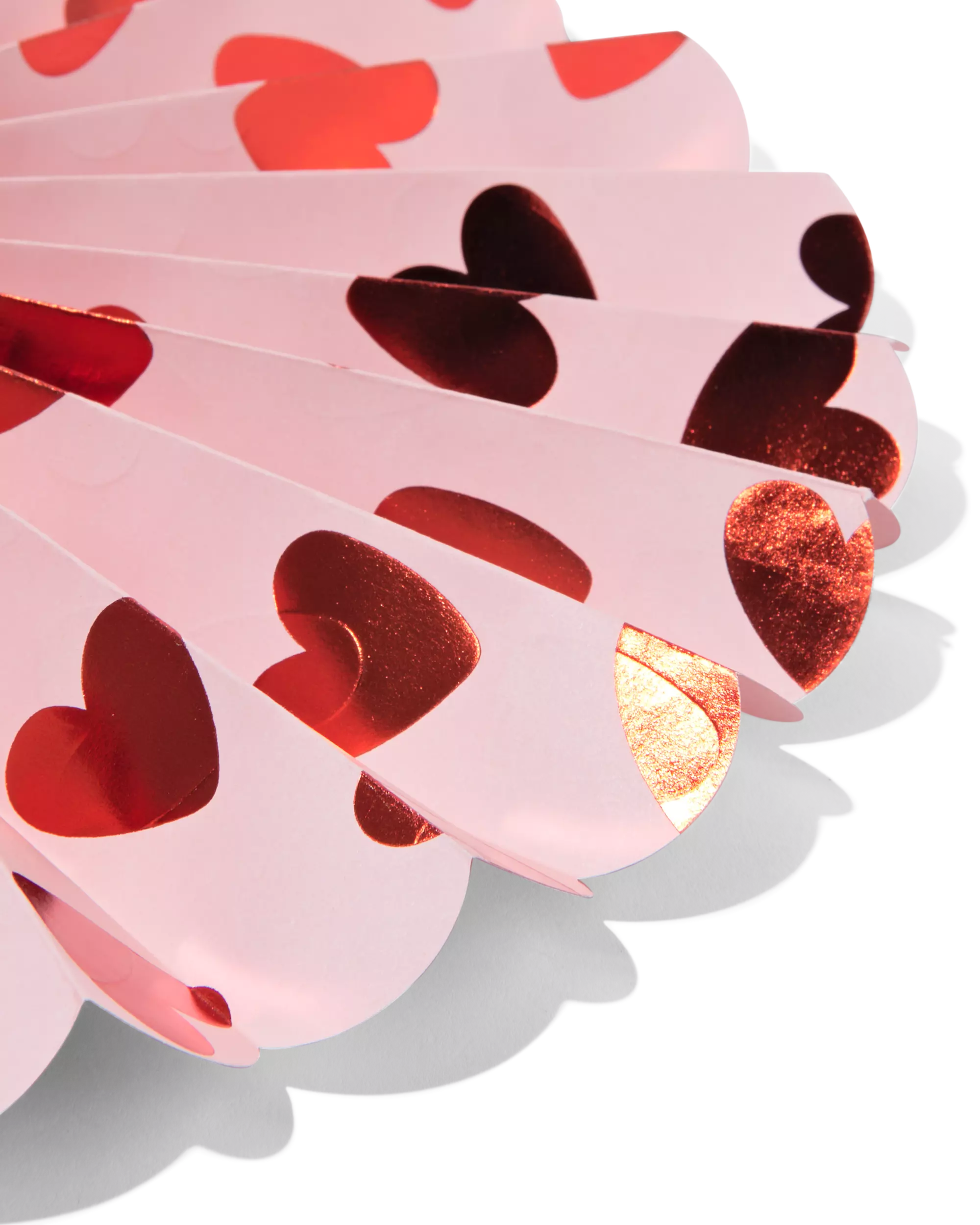 Fächer Herz rosa – 2 Stück