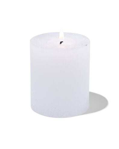 bougie rustique &Oslash;7x8 cm blanc blanc 7 x 8 - 13500603 - HEMA
