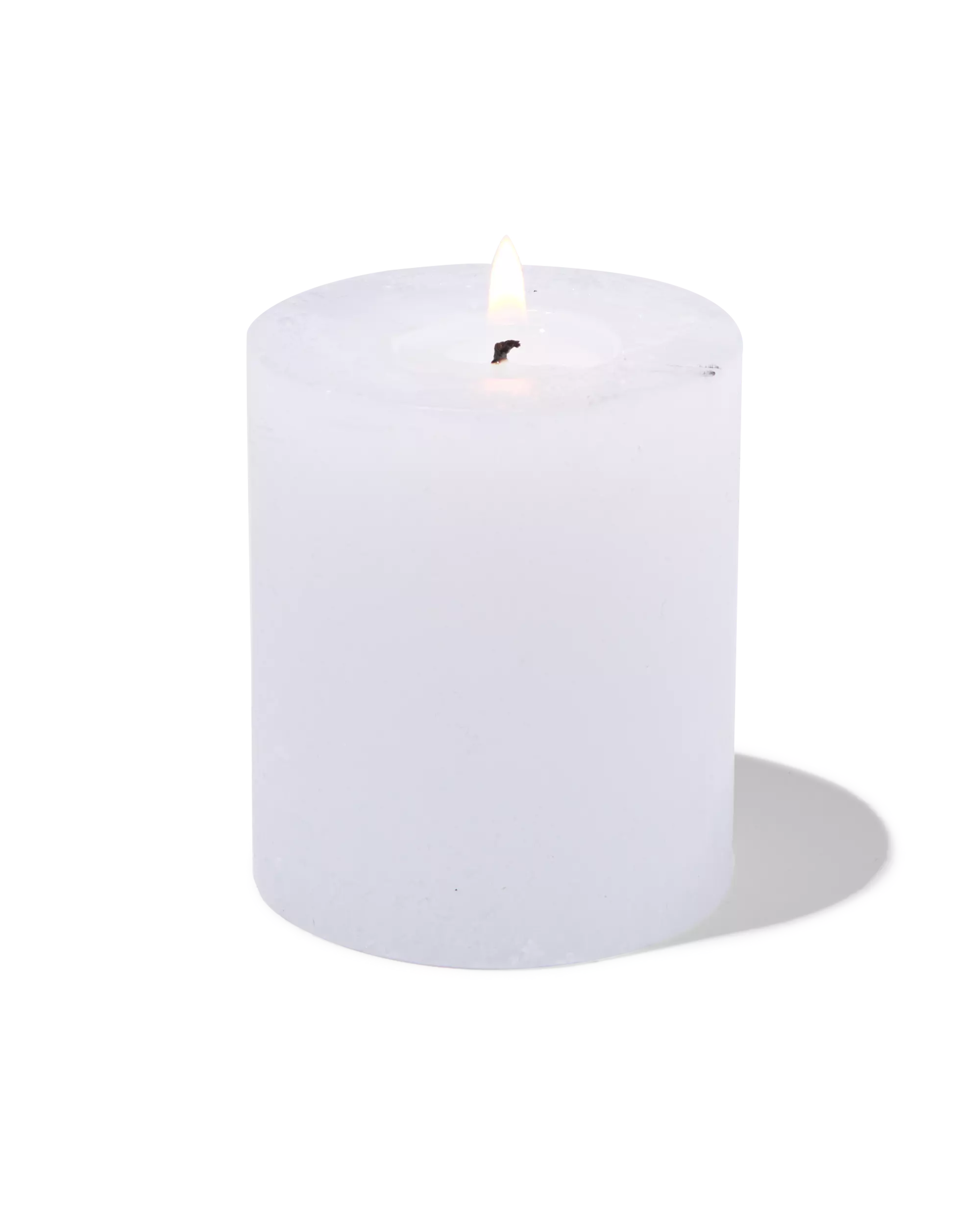bougie rustique Ø7x8 cm blanc