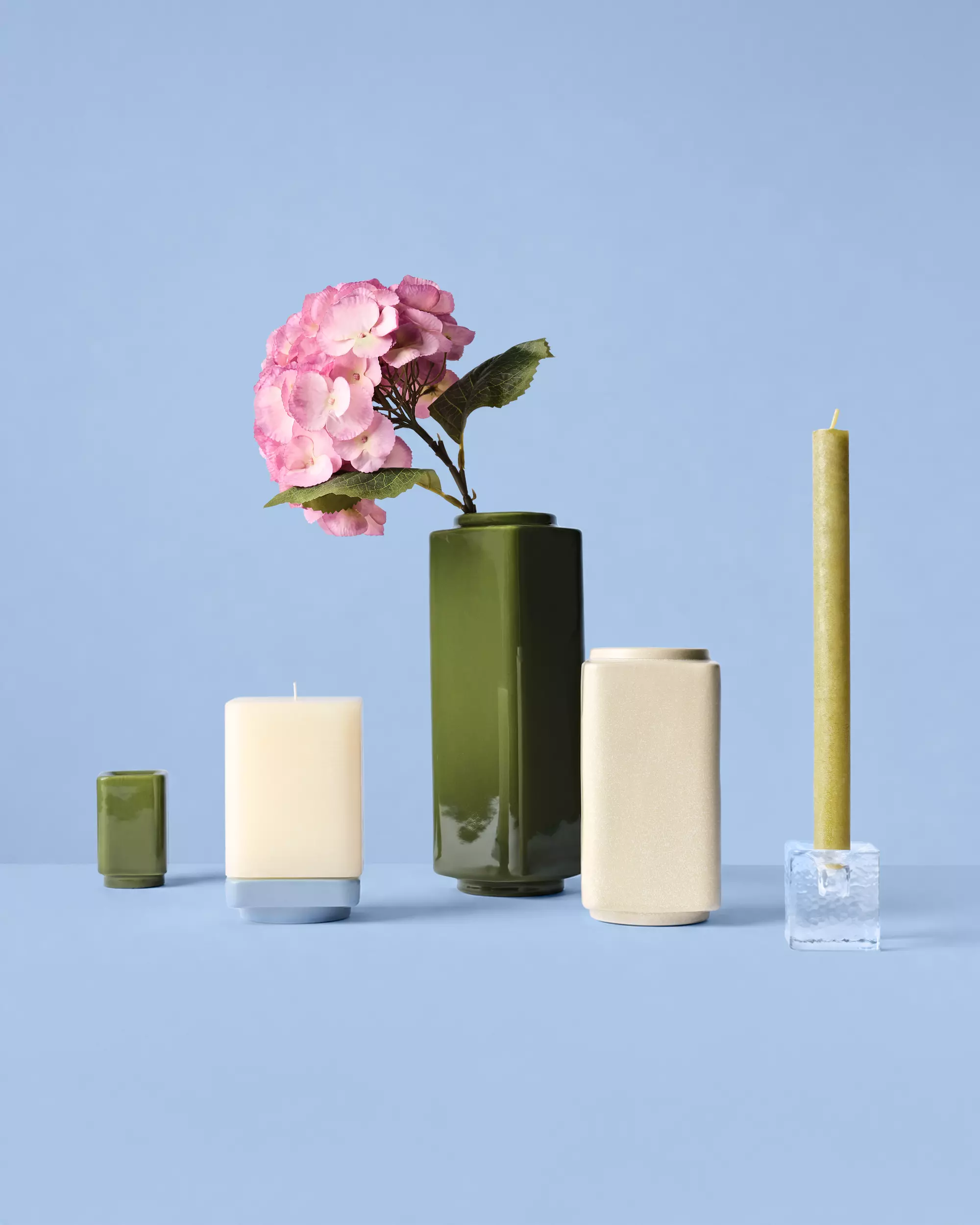 vase ⌀9x18 cm Kub céramique blanc