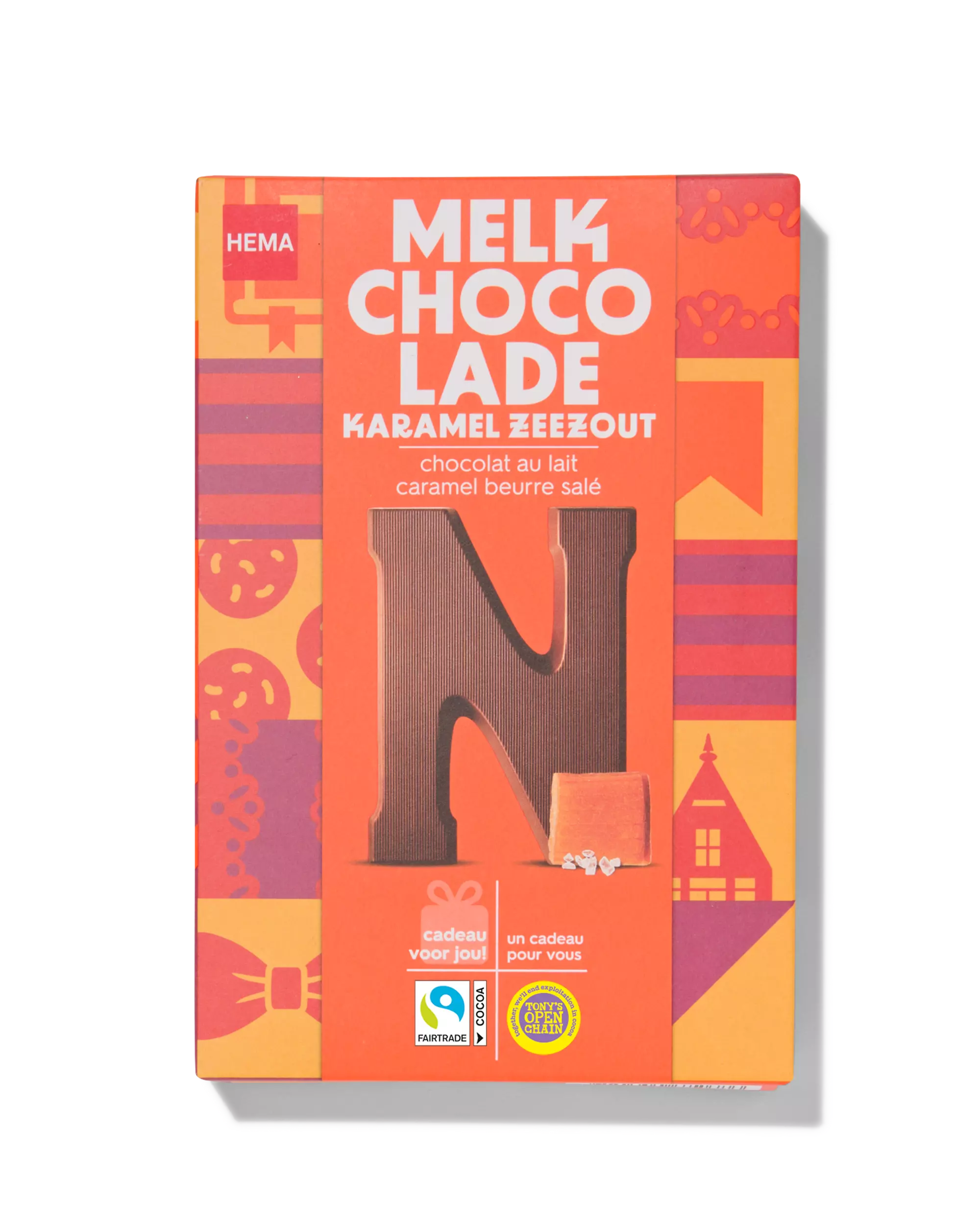 chocoladeletter melk karamel zeezout N 135g