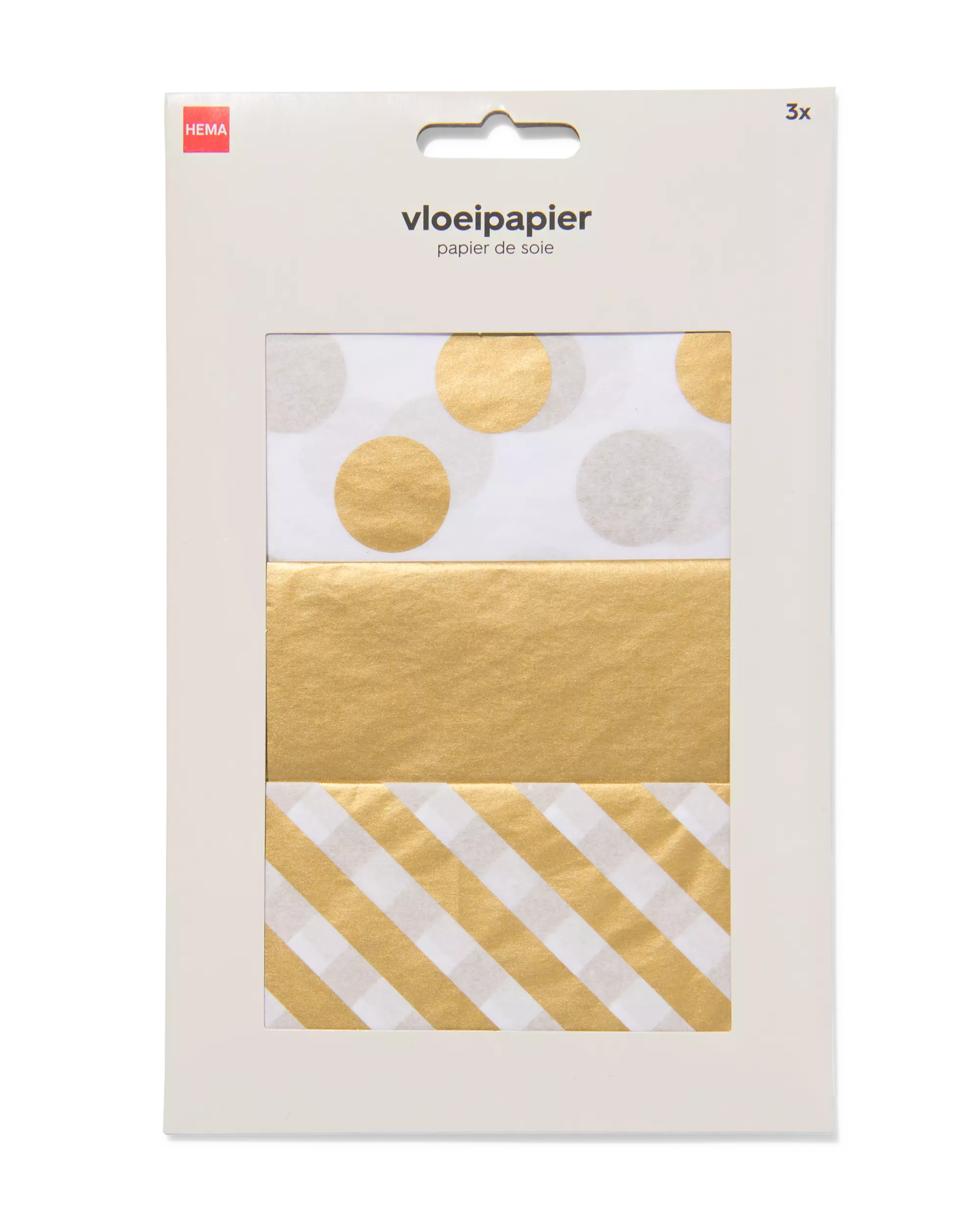 vloeipapier 14cm goud