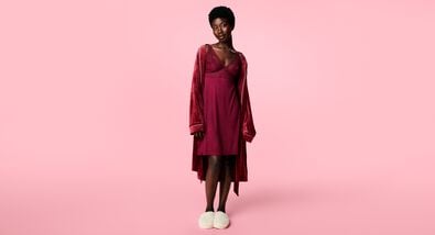 chemise de nuit femme viscose rouge fonc&eacute; rouge fonc&eacute; - 23400724DARKRED - HEMA