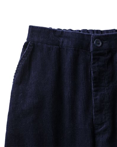 Damenhose Bodi, weites Bein, mit Rippenstruktur dunkelblau dunkelblau - 36215150DARKBLUE - HEMA
