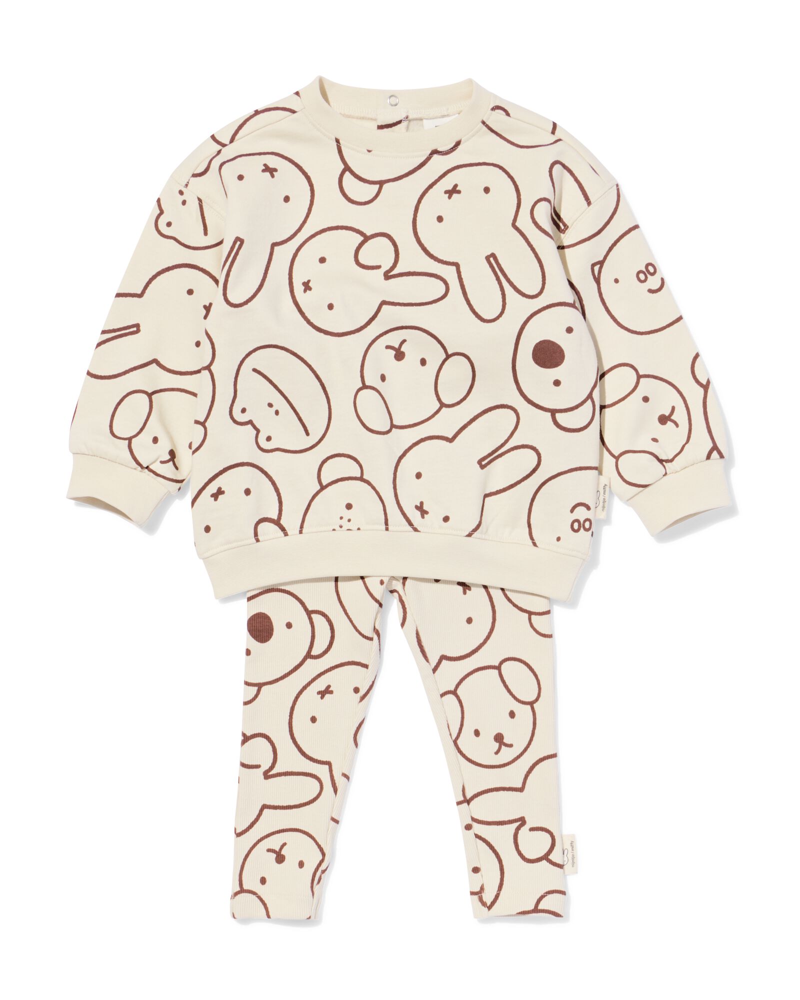 Miffy-Babybekleidungsset, aus Sweatstoff ecru ecru - 33007780ECRU - HEMA