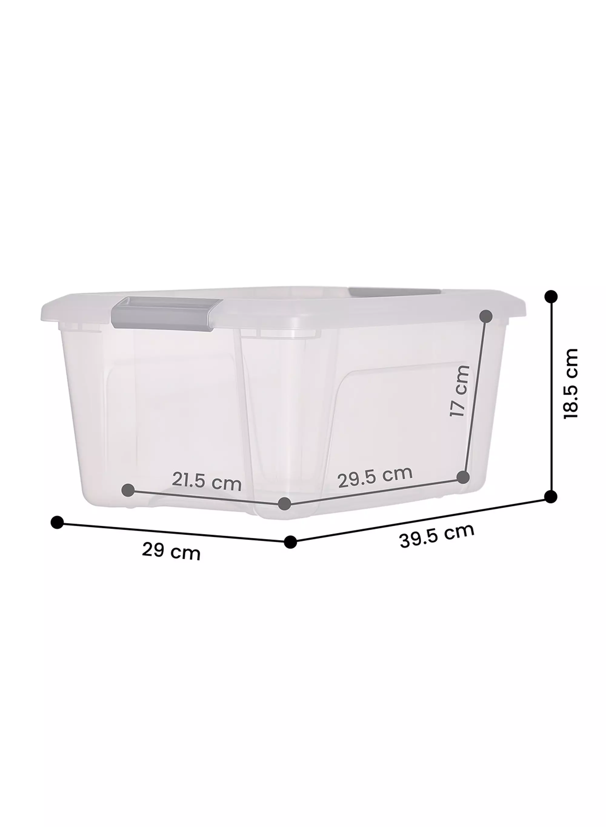 opbergbox 15L Tokyo transparant 39.5x29x18.5 recycled
