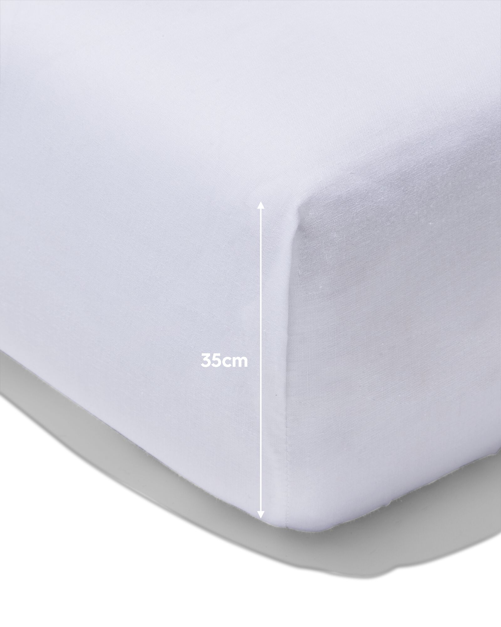 boxspring hoeslaken zacht katoen 90x220 wit - 5190146 - HEMA