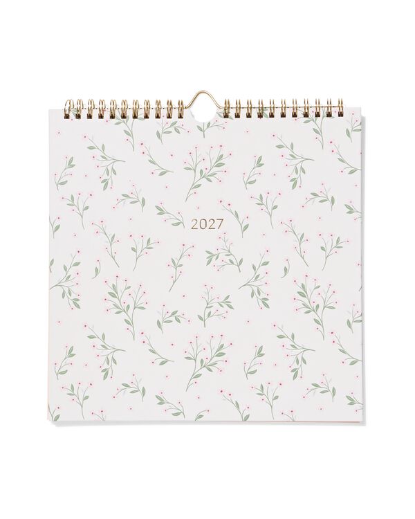 calendrier hebdomadaire 2027 23x23cm fleurs - 14503102 - HEMA