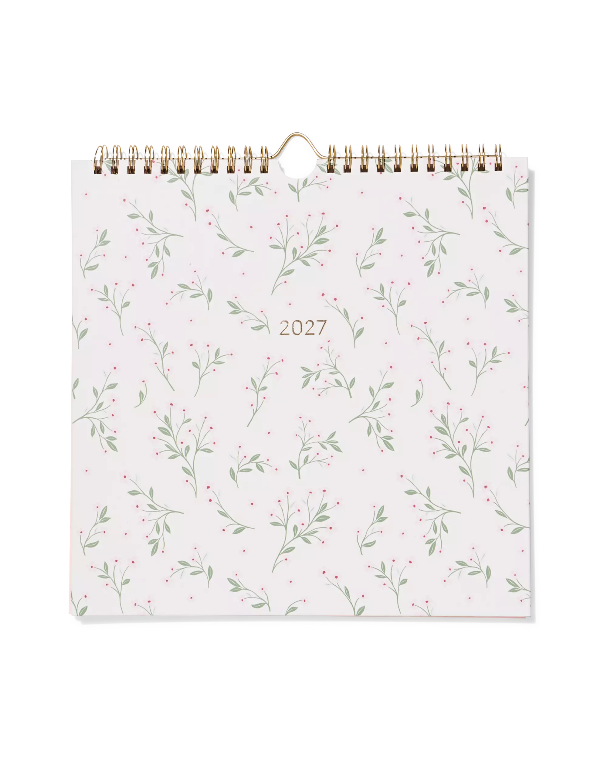 calendrier hebdomadaire 2027 23x23cm fleurs