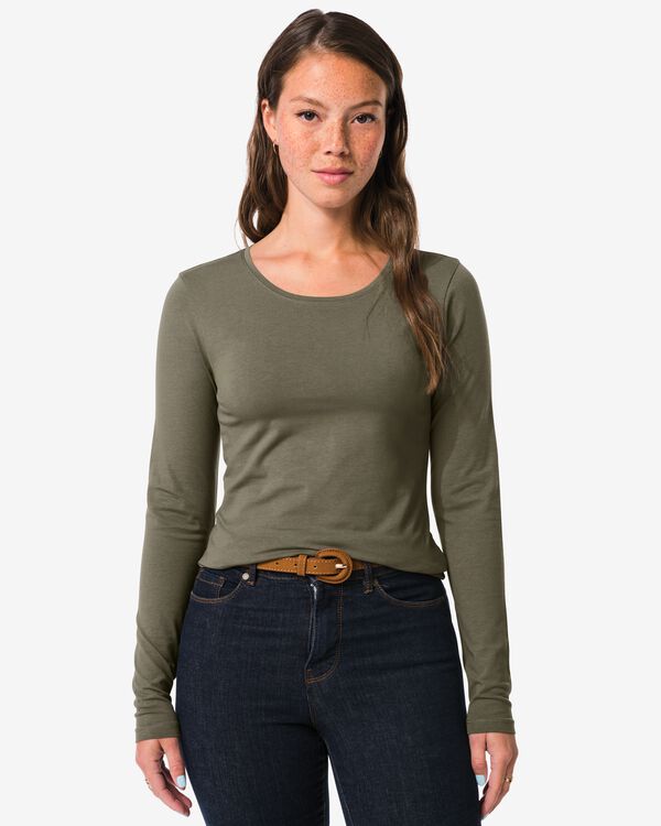 t-shirt femme jersey essentials gris gris - 36305770GREY - HEMA