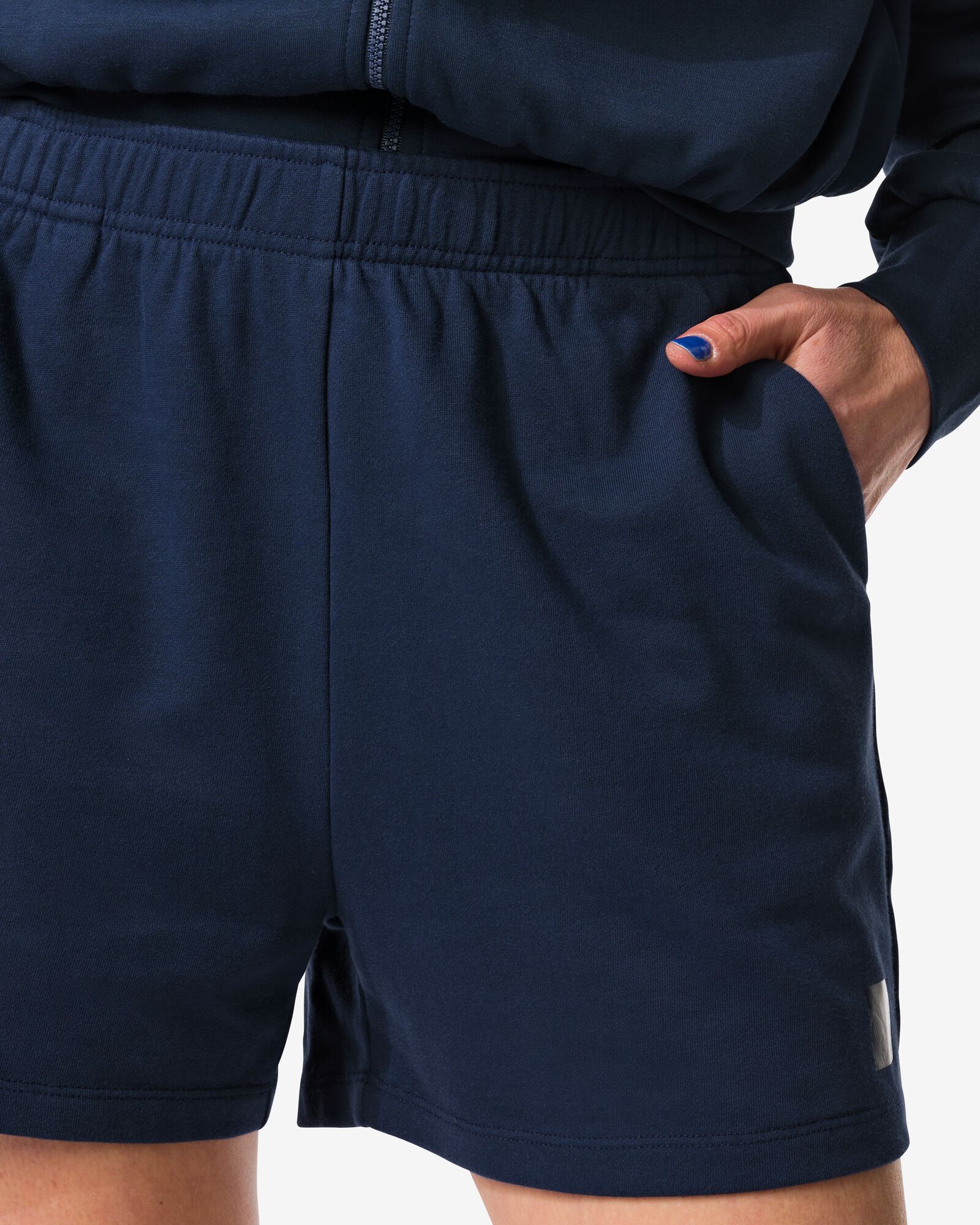 short molleton femme bleu fonc&eacute; - 36000428DARKBLUE - HEMA