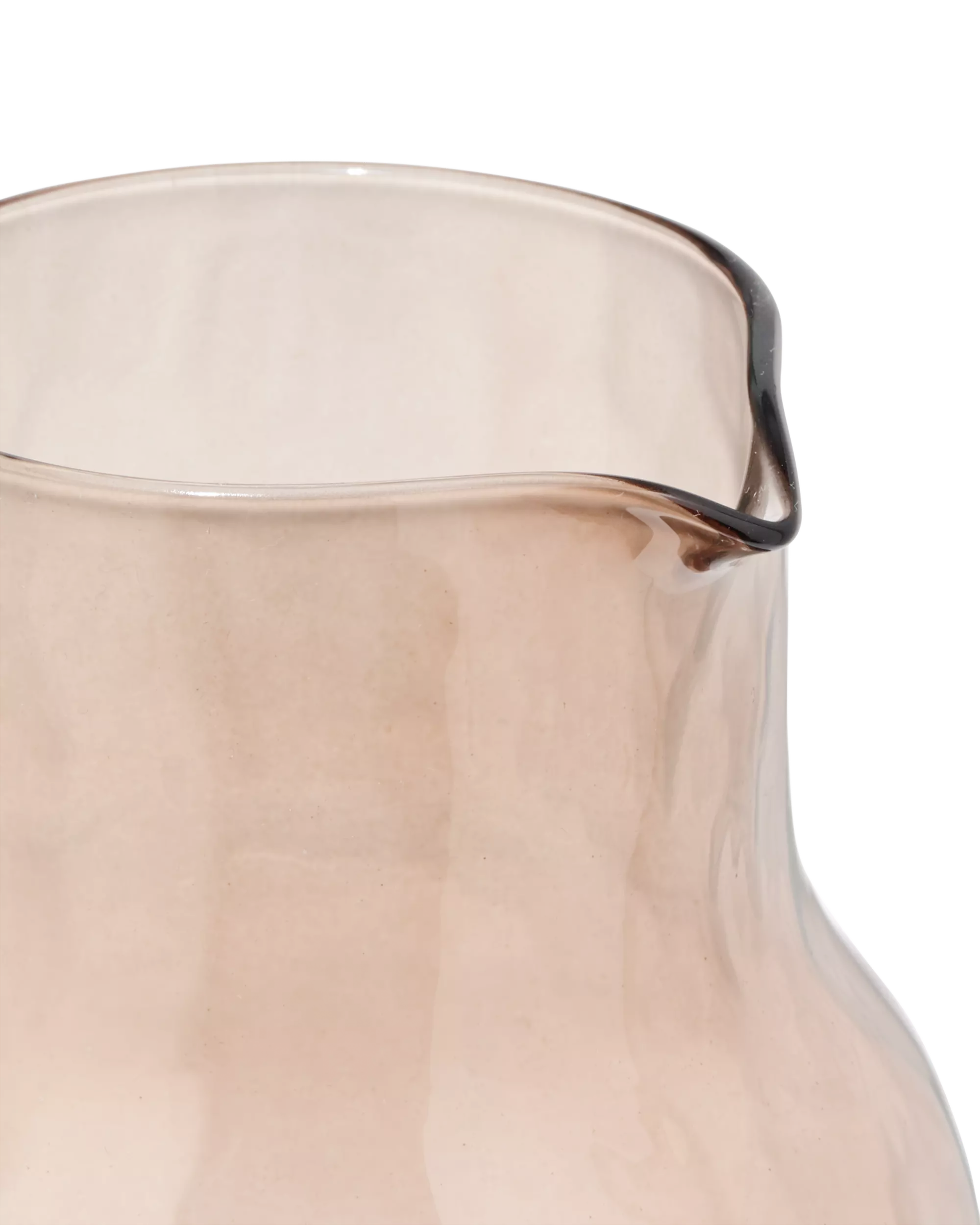 Karaffe 1,5 l, Glas, gehämmert, braun