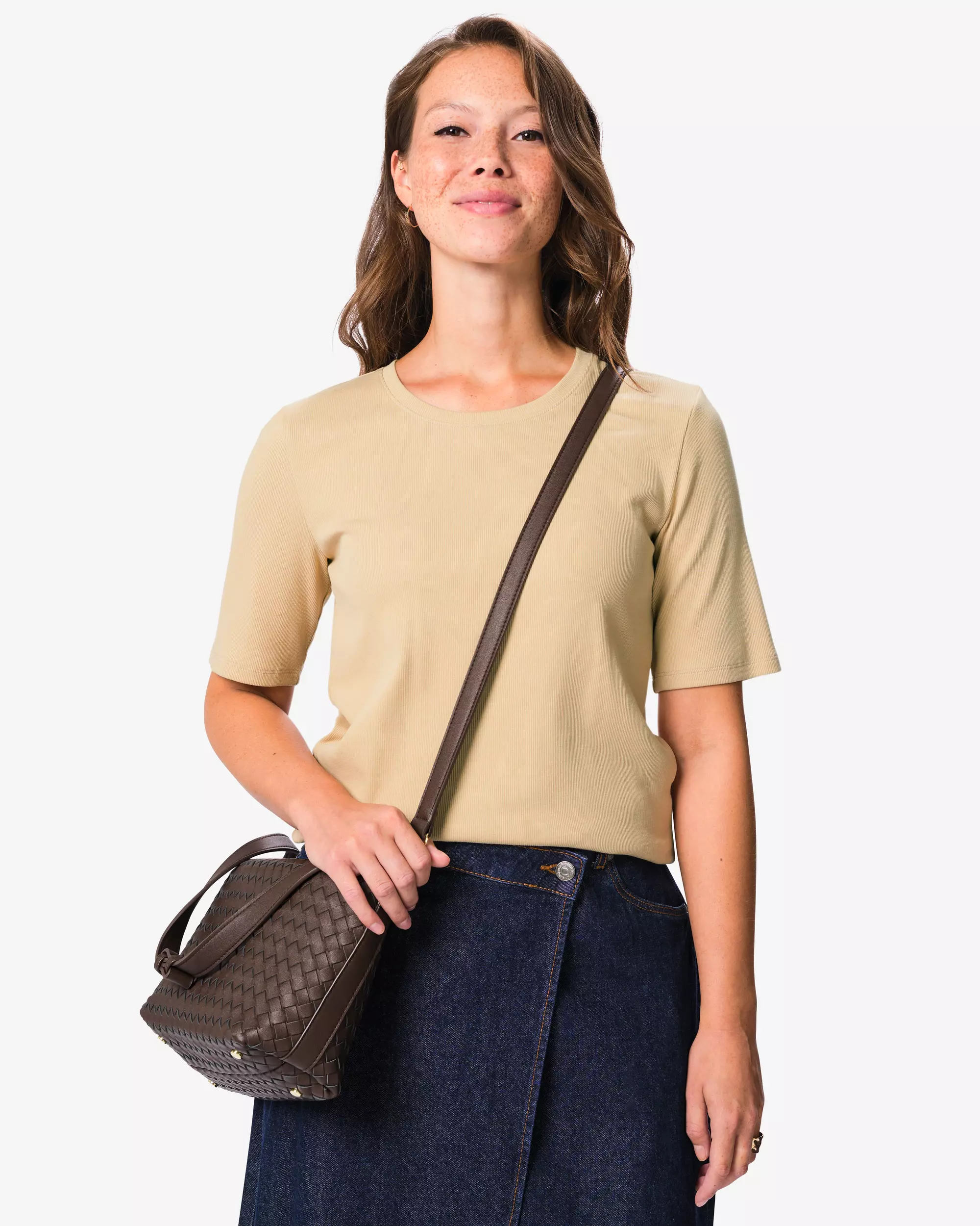 t-shirt femme Clara coupe classique côtelé
