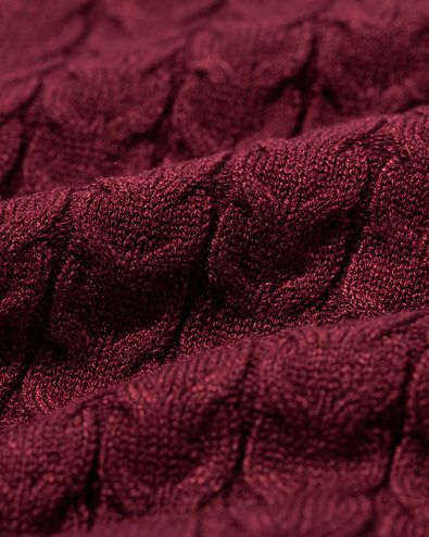 damesvest Livia kabel bordeauxrood bordeauxrood - 36213880BURGUNDYRED - HEMA