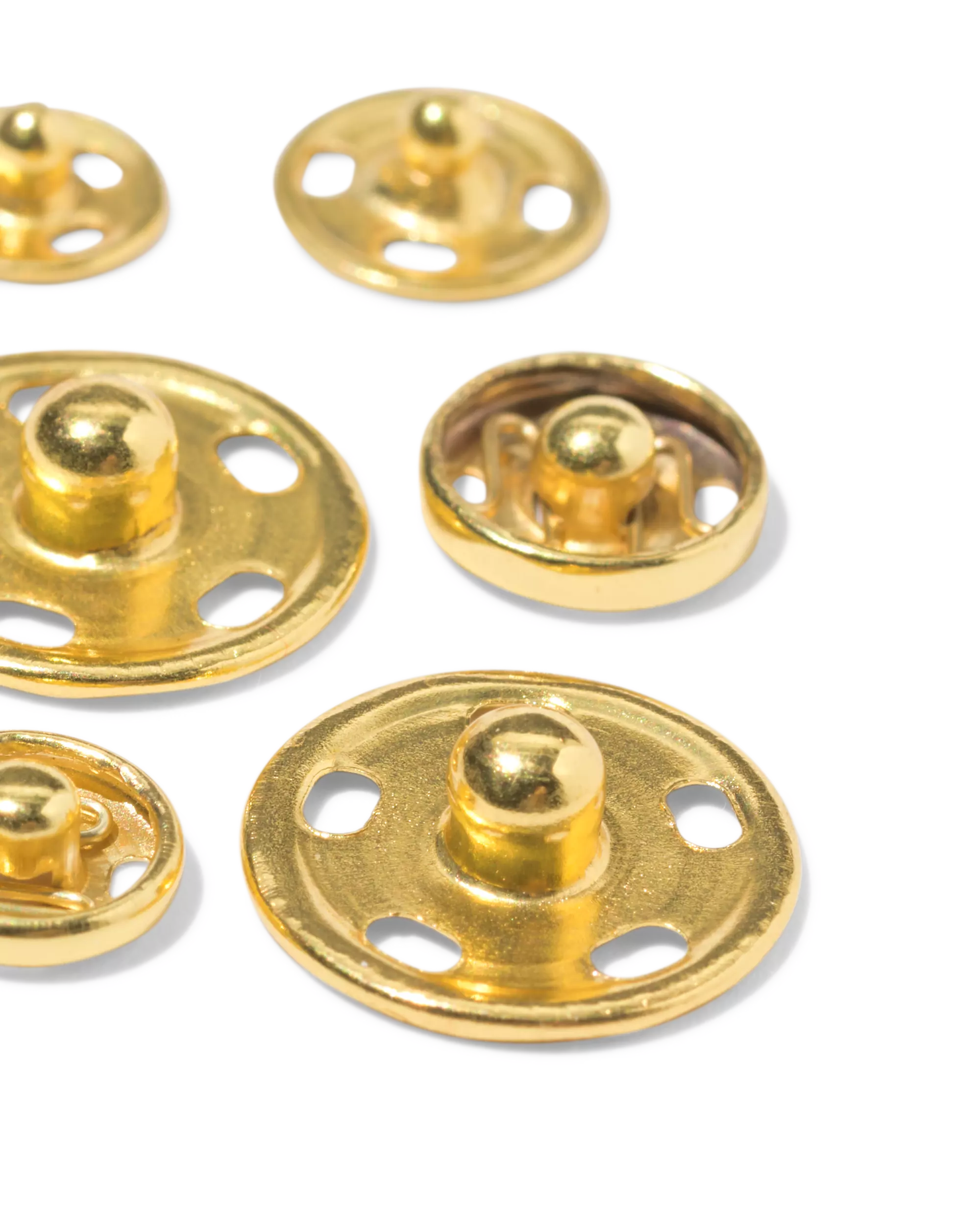 drukknopen nikkelvrij  goud - 34 stuks