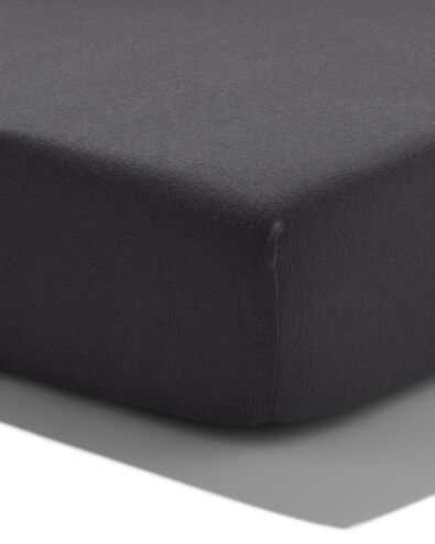 drap-housse surmatelas coton doux 180x200 gris fonc&eacute; - 5180079 - HEMA