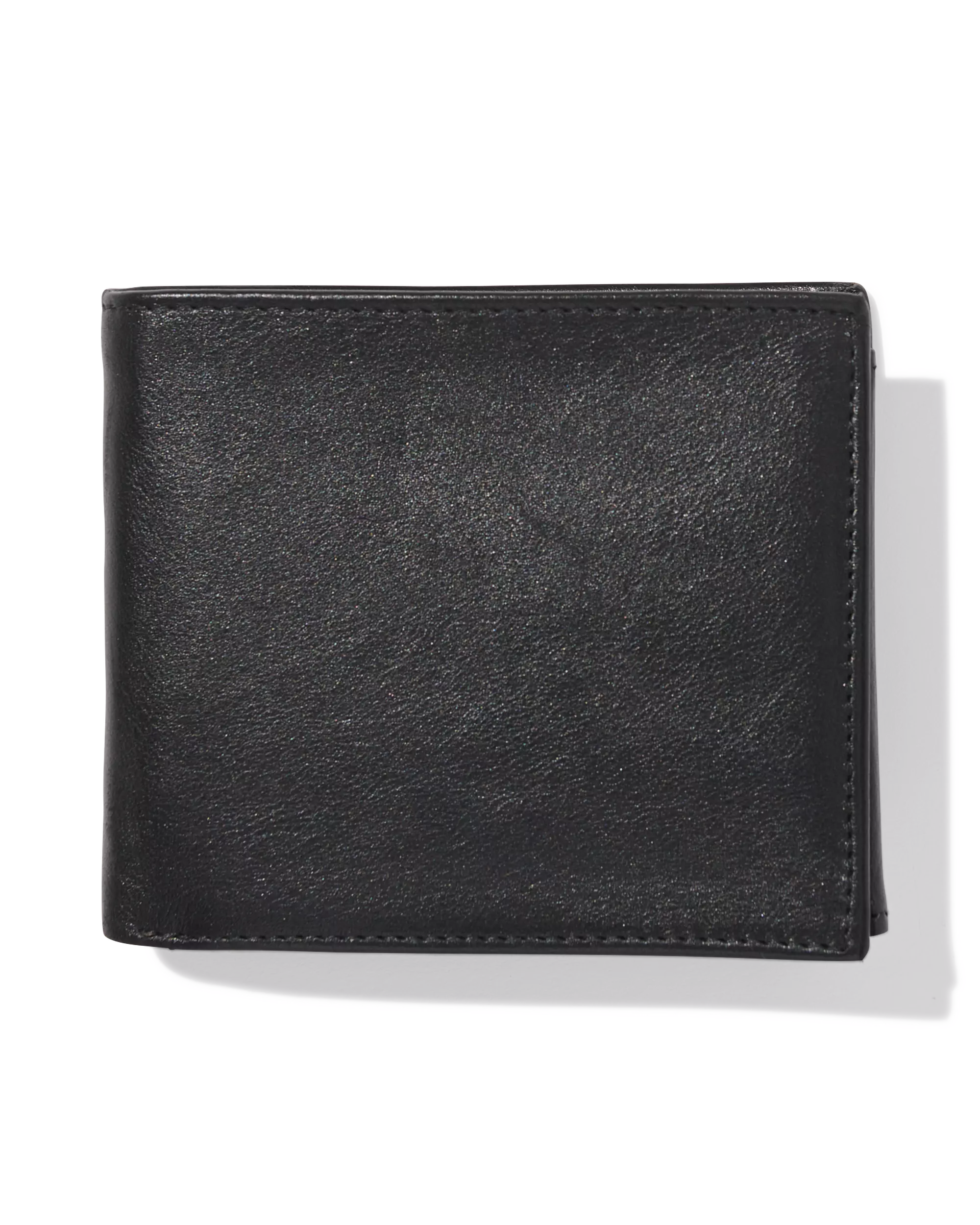 Brieftasche, Querformat, schwarzes Leder