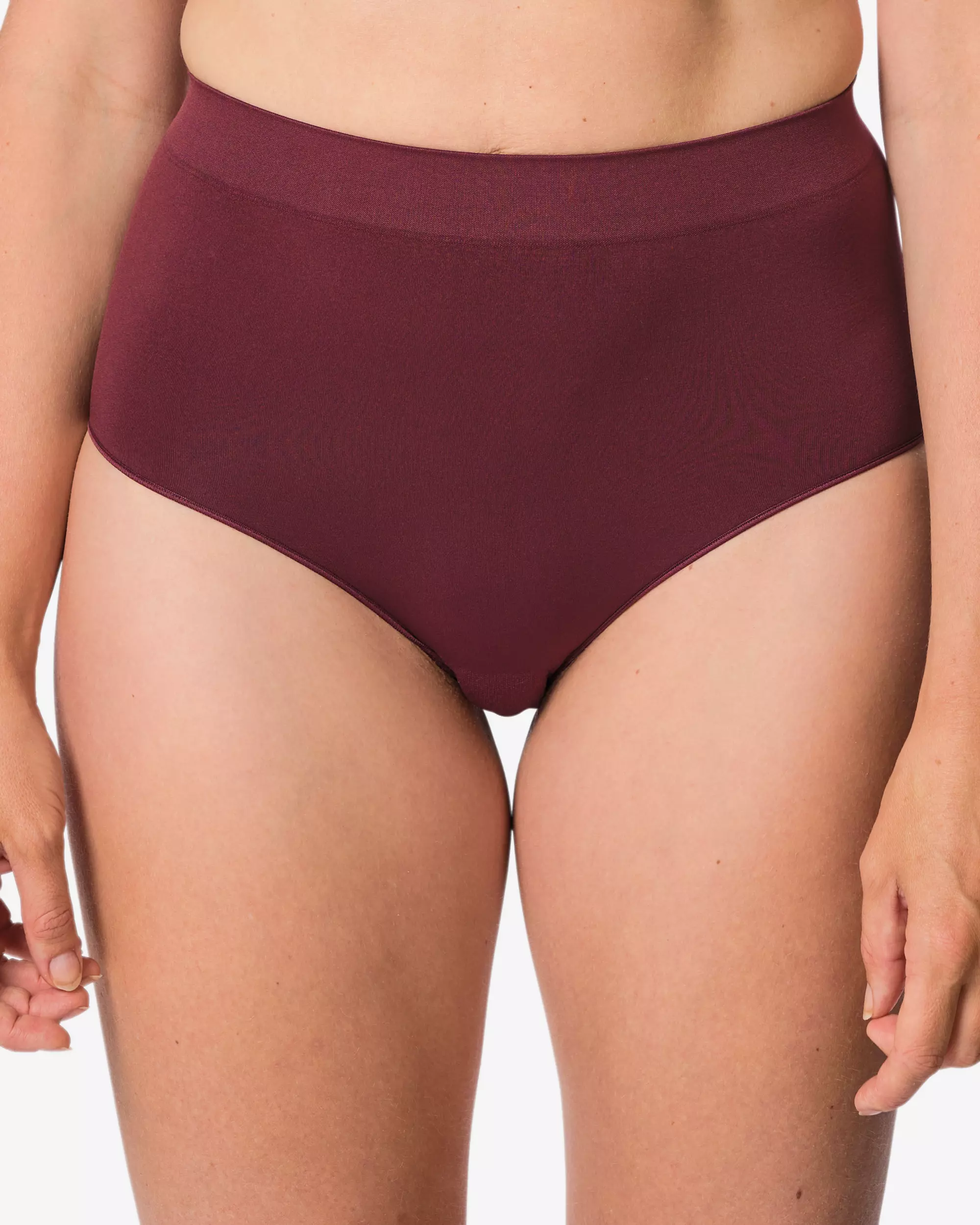 slip taille haute femme sans couture microfibre