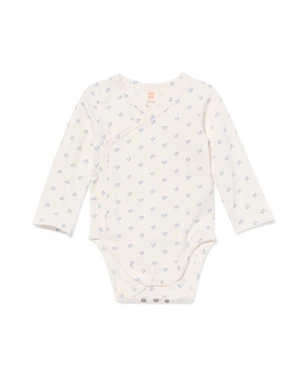 body crois&eacute; &eacute;volutif b&eacute;b&eacute; c&ocirc;tel&eacute; fleurs &eacute;cru &eacute;cru - 33461420ECRU - HEMA