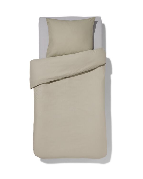 housse de couette 140x200/220 coton doux gris vert - 5790140 - HEMA