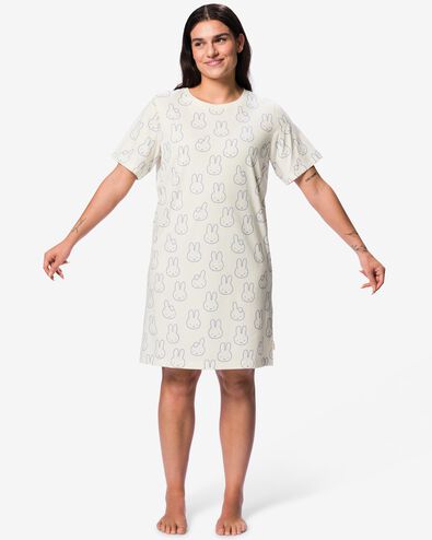 nijntje damesnachthemd katoen gebroken wit gebroken wit - 23401830OFFWHITE - HEMA