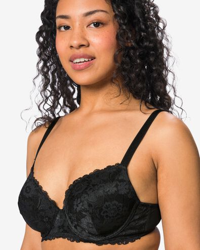 Vorgeformter Spitzen-BH mit B&uuml;gel schwarz - 21800182BLACK - HEMA