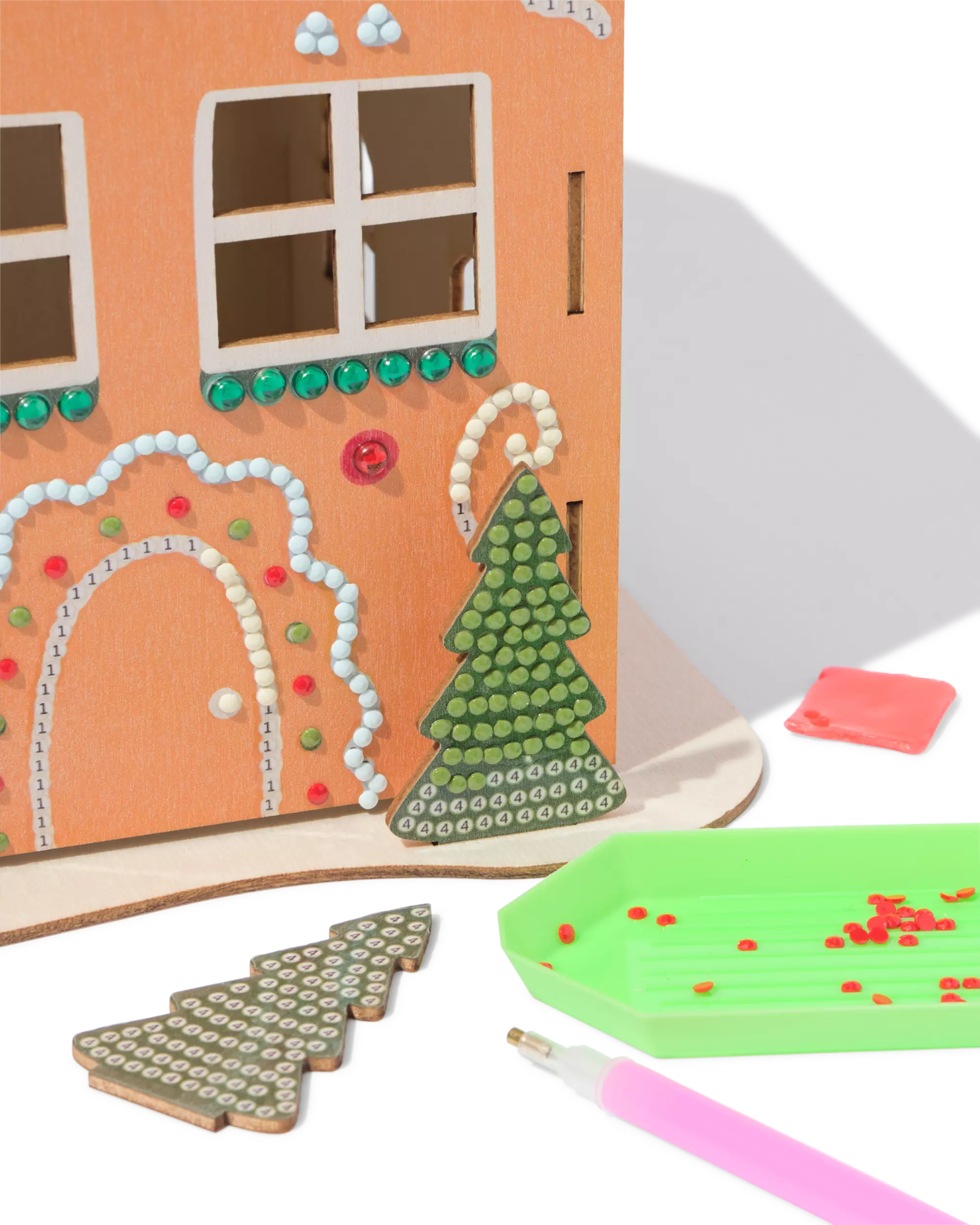 knutselpakket diamond painting koekhuisje