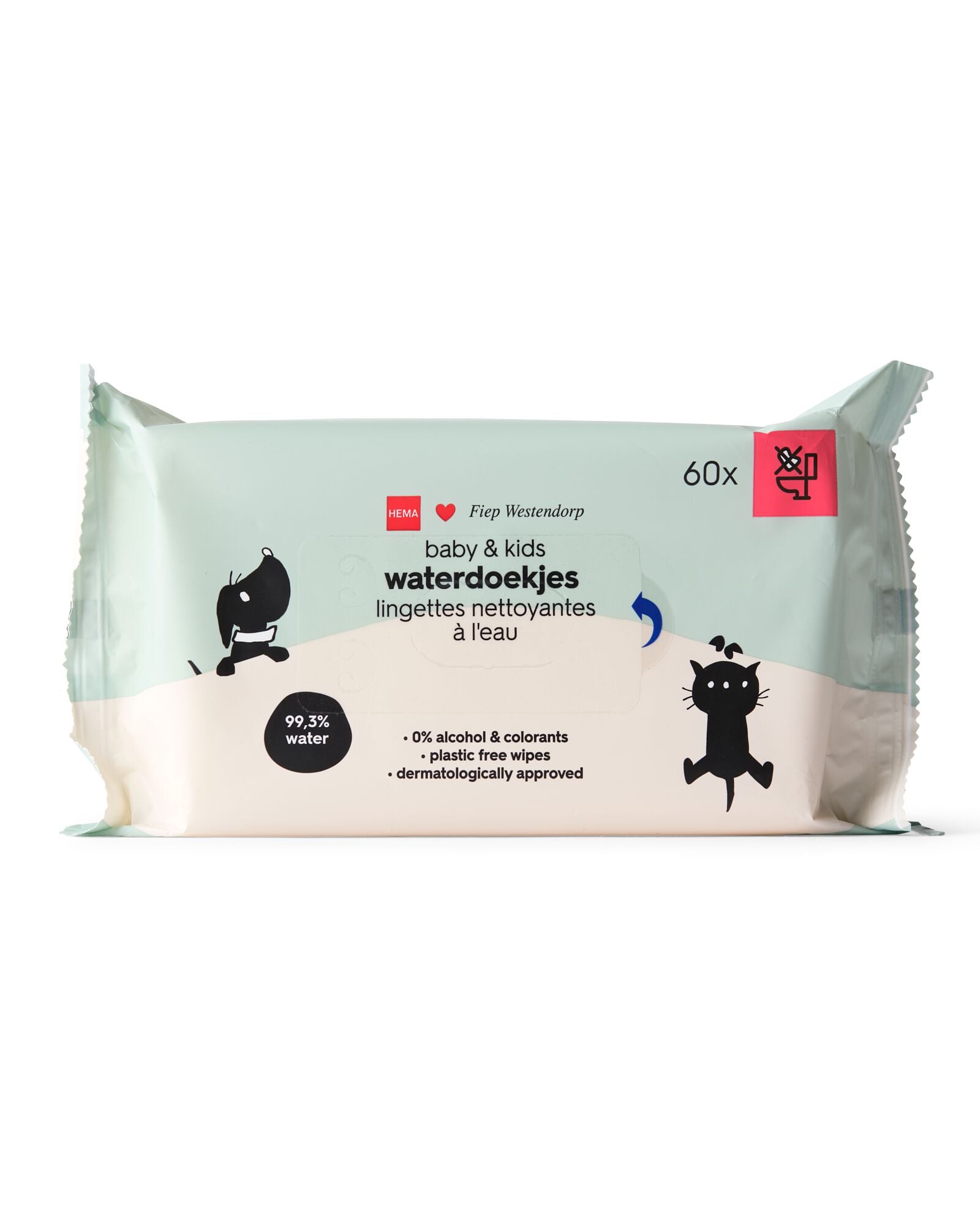Takkie en Siepie baby waterdoekjes - 60 stuks - 11700017 - HEMA