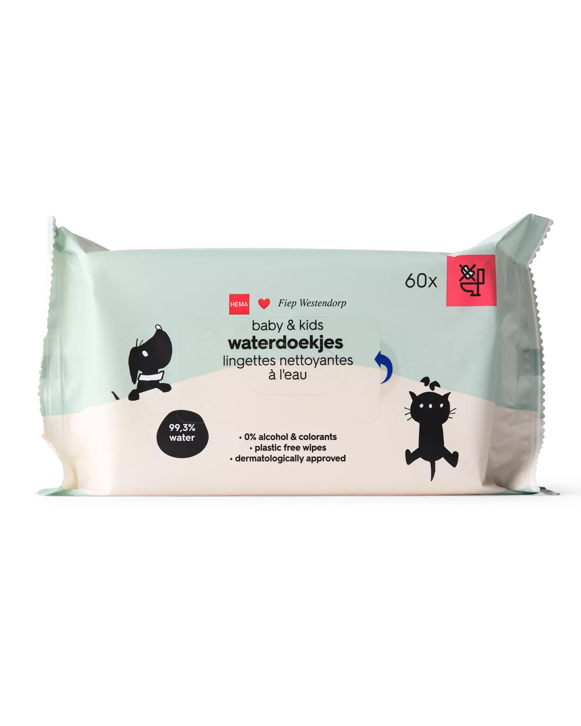 Takkie en Siepie baby waterdoekjes - 60 stuks