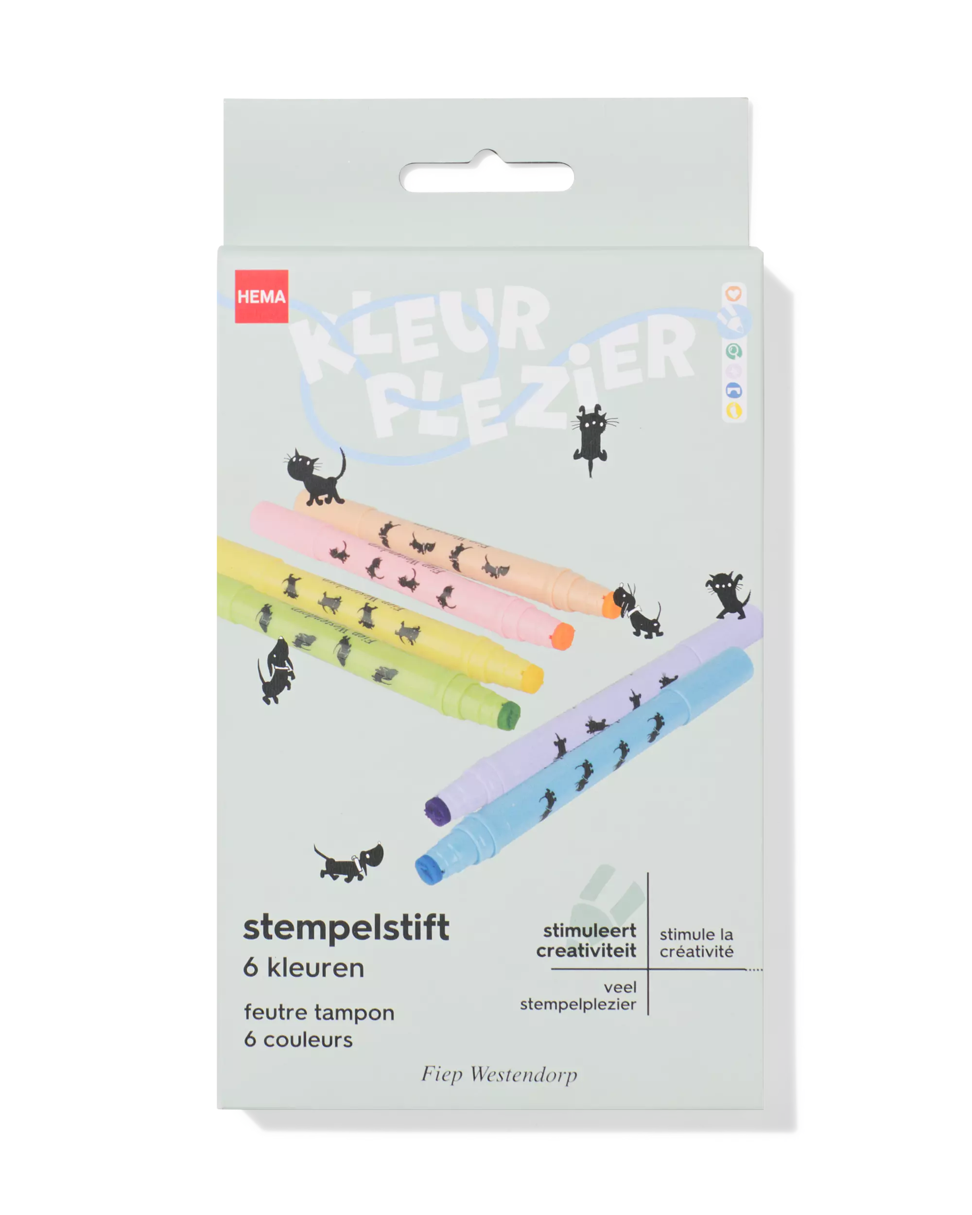 Takkie und Siepie Stempelstift – 6 Stück