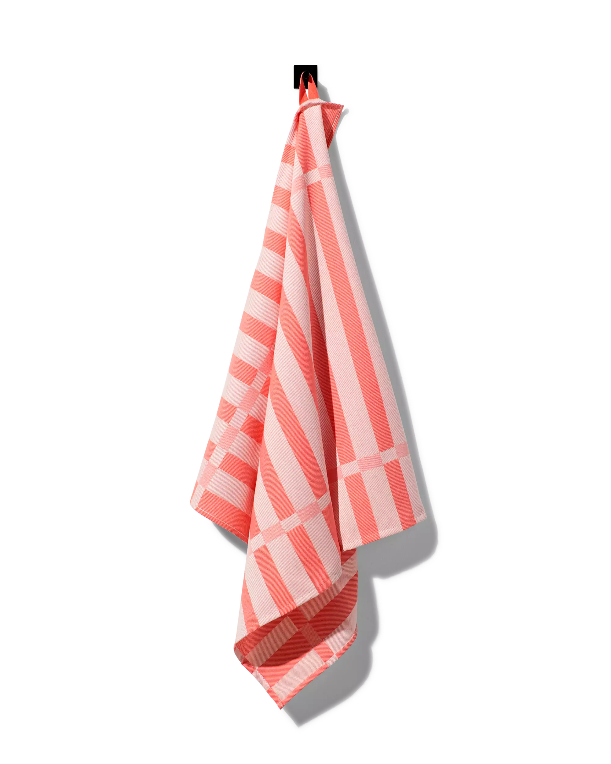torchon 65x65 coton corail