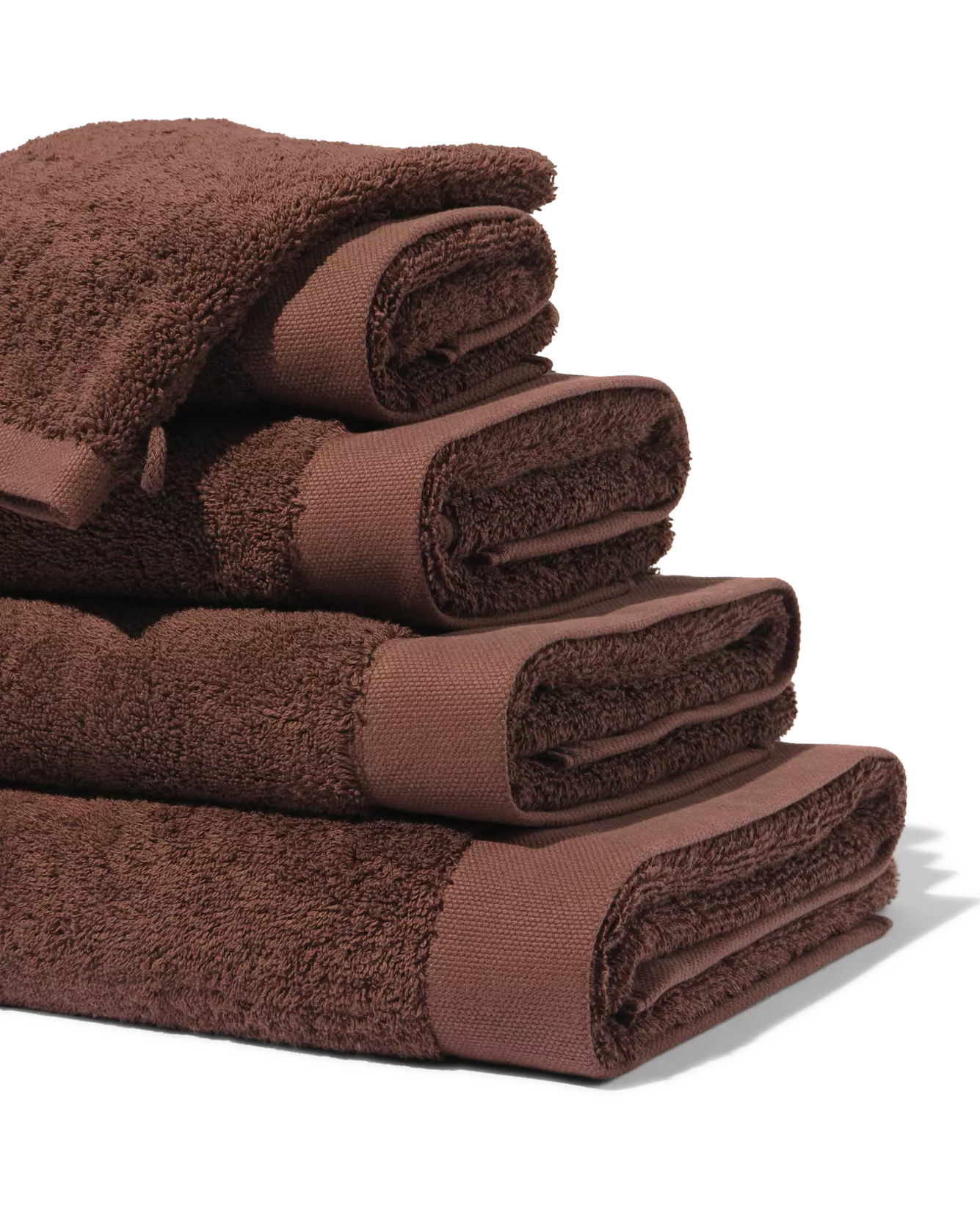 petite serviette 33 x 50 cm qualité hôtel extra douce marron foncé