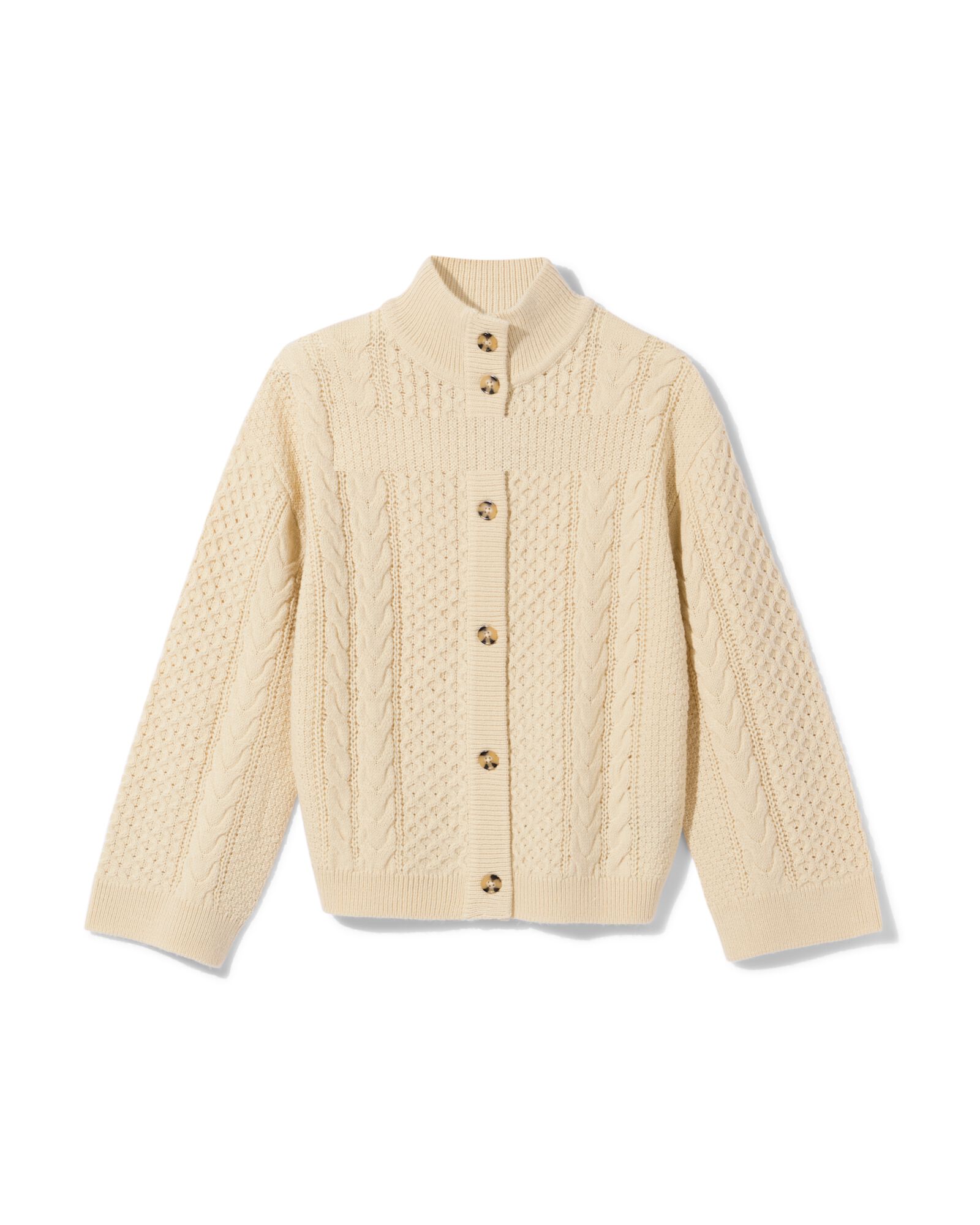 cardigan femme torsad&eacute; grosse maille blanc cass&eacute; blanc cass&eacute; - 36214610OFFWHITE - HEMA
