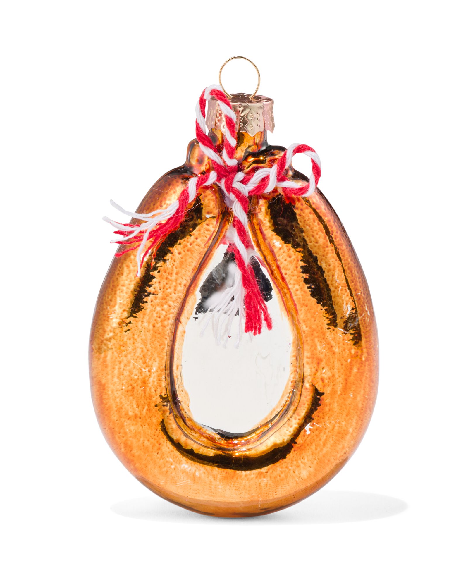 kerstbal rookworst glas 10cm - 25180229 - HEMA