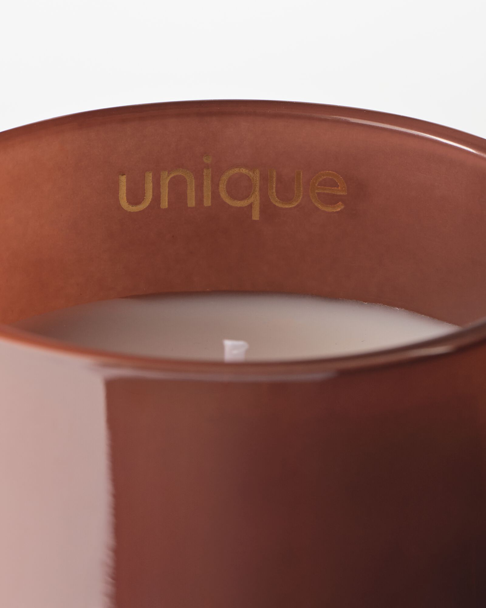 bougie en verre &Oslash;8x9cm lettre U U bougie en verre - 61102680 - HEMA