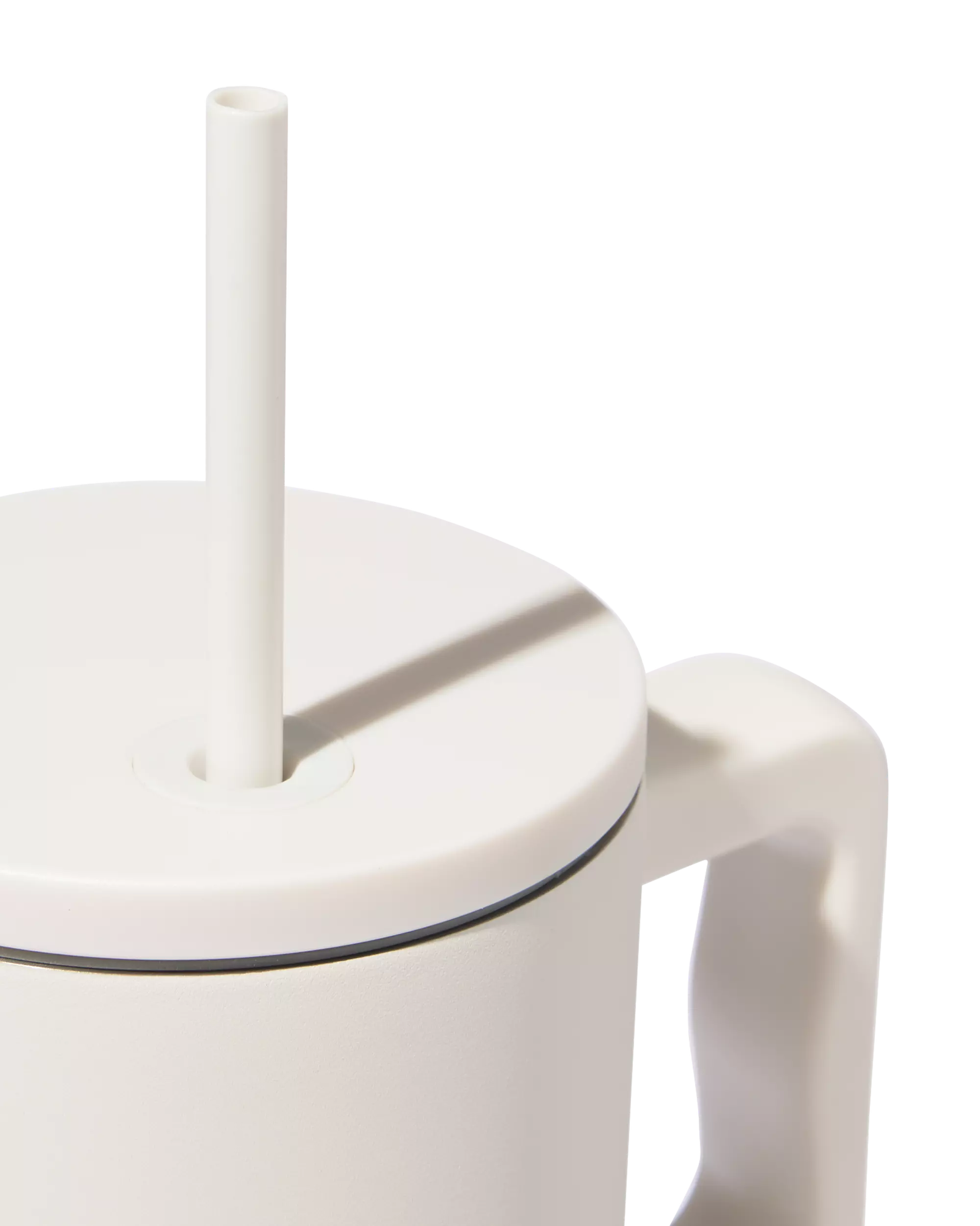 gobelet avec paille 900 ml en acier inoxydable beige