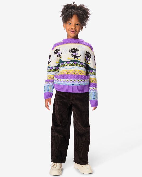 pantalon enfant coupe classique c&ocirc;tel&eacute; chocolat chocolat - 30886117CHOCOLATEBROWN - HEMA