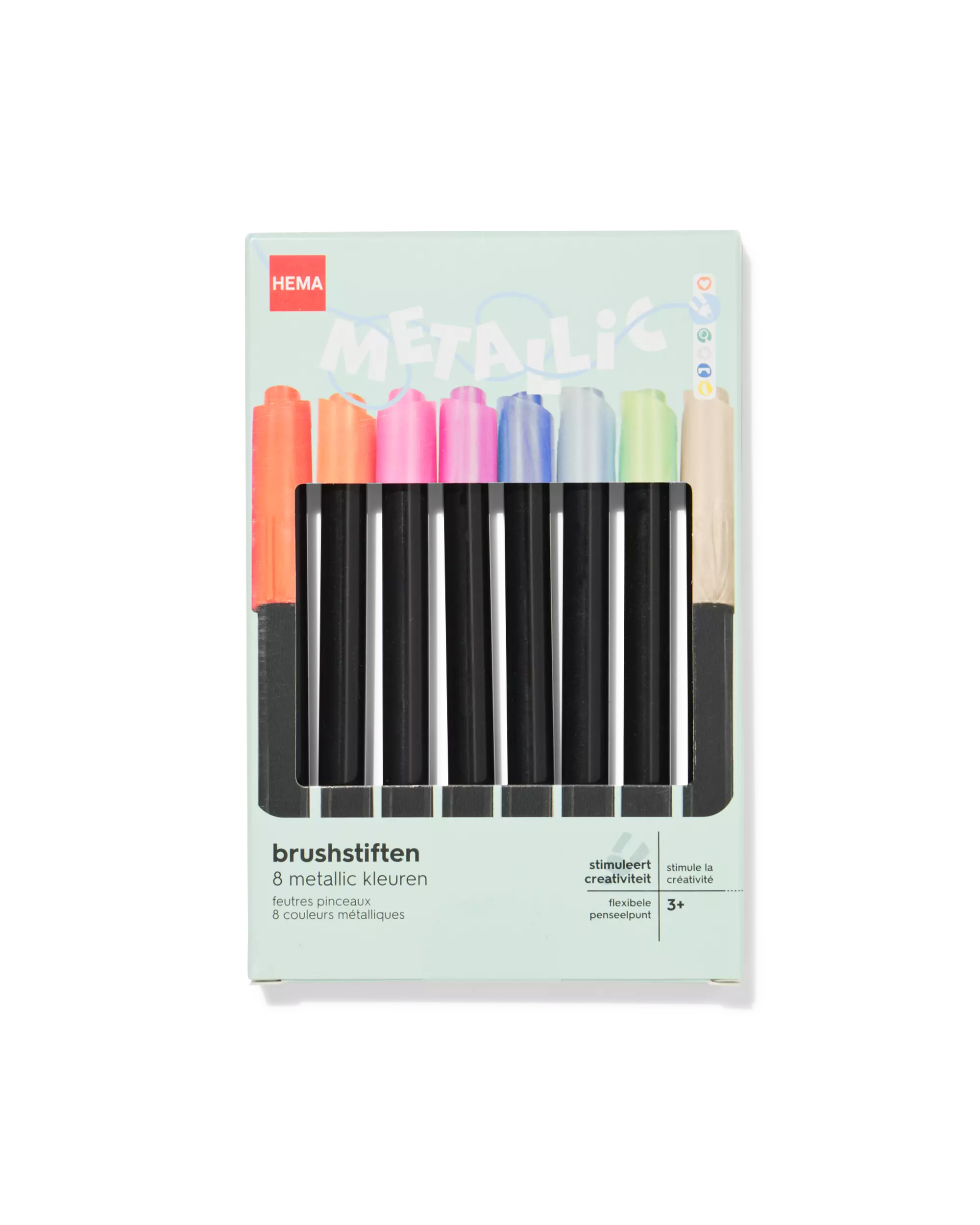 Pinselstifte Metallic – 8 Stück
