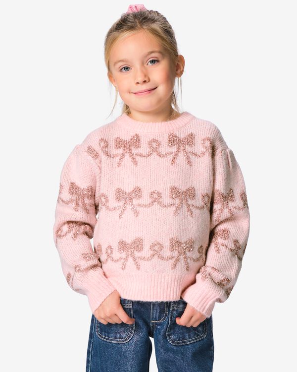 kindertrui grofgebreid strikken roze roze - 30893607PINK - HEMA