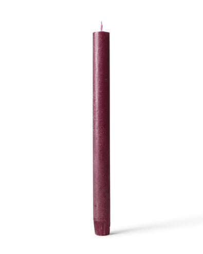 bougie de table ⌀2,2 x 27 cm rustique aubergine  - 13504254 - HEMA