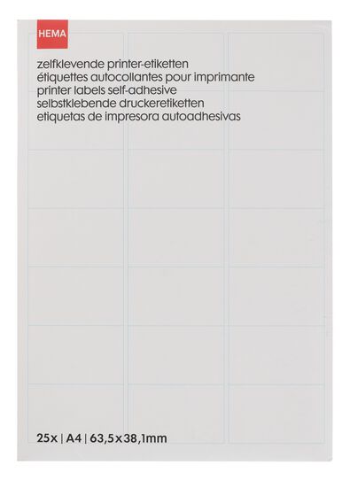 25-Pack Druckeretiketten - 38310012 - HEMA