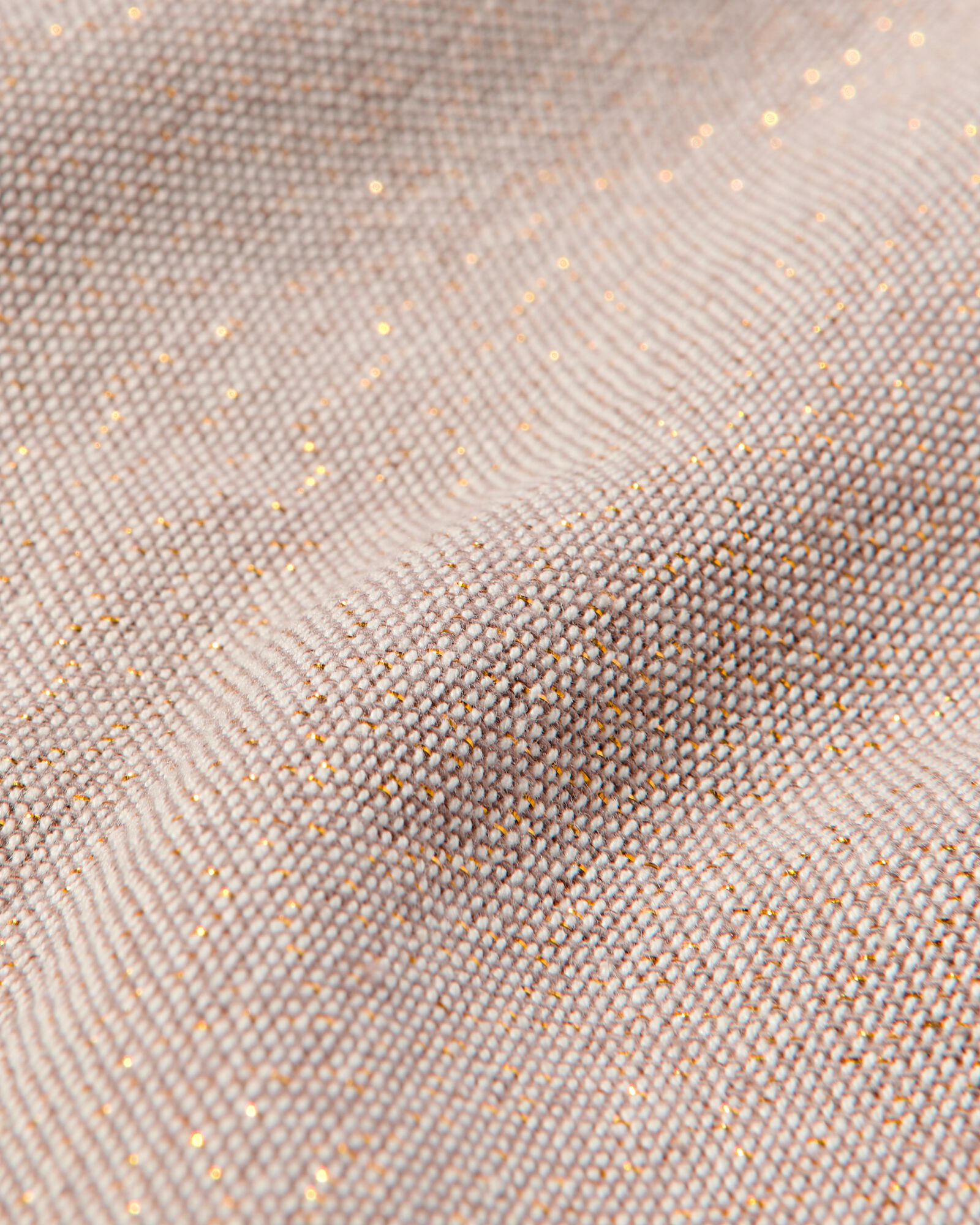 tafelkleed chambray katoen beige/goud 140x240 - 5300299 - HEMA
