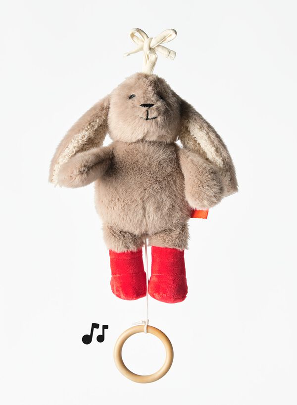 muziekknuffel 14x10x23cm konijn - 15300158 - HEMA