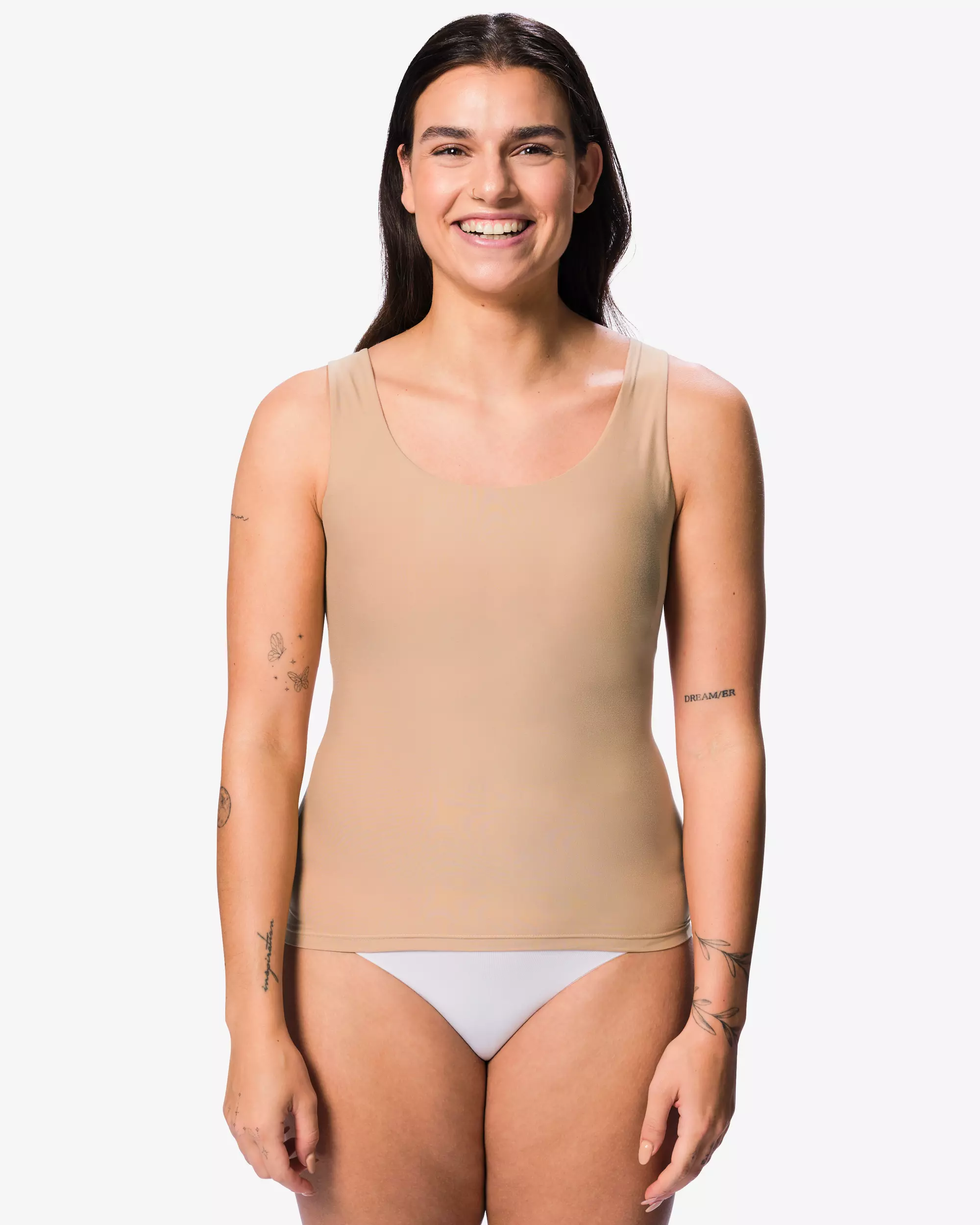 Damen-BH-Shirt, körperformend, mit integrierten Cups