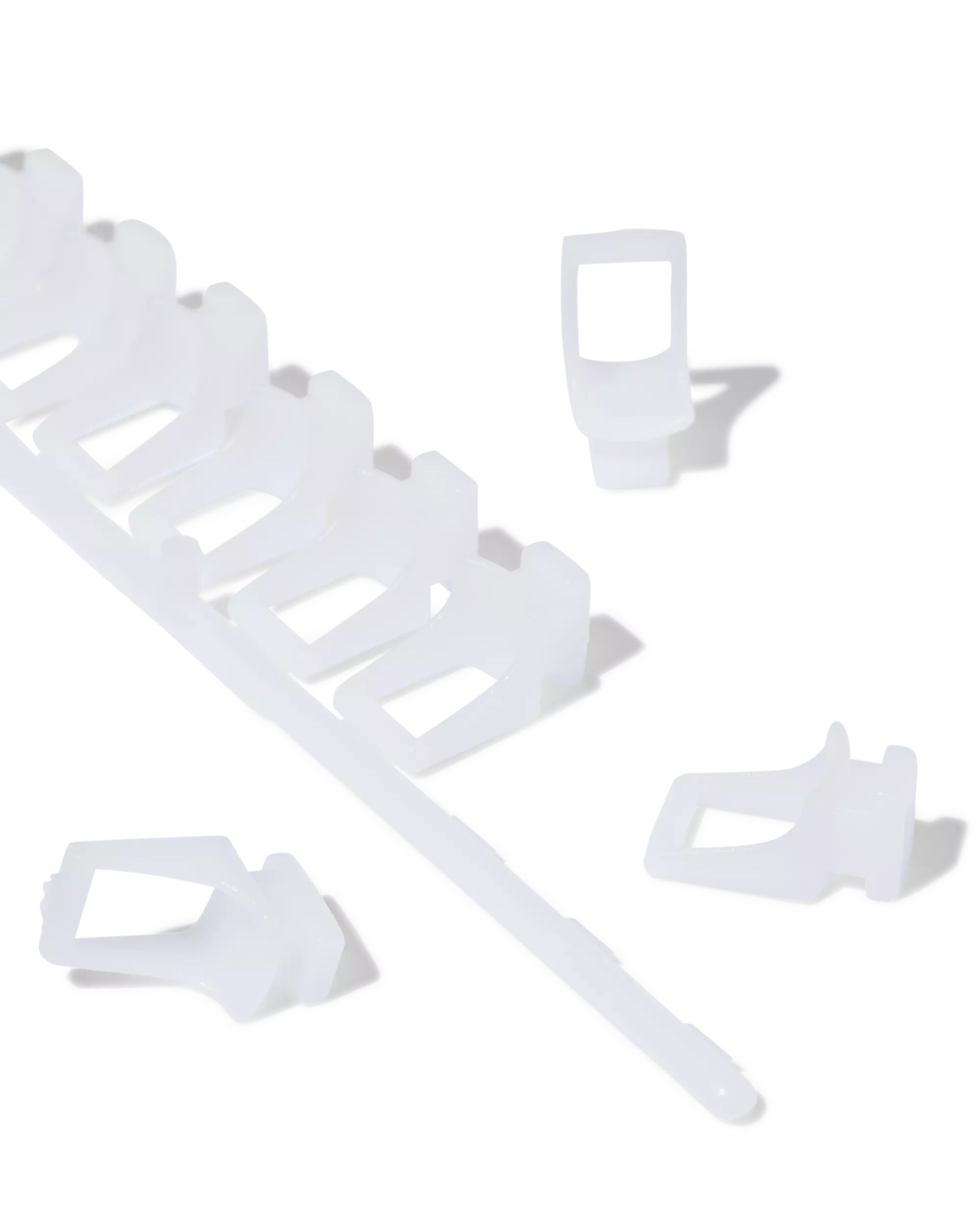 patins pour rails en U blanc - 10 pièces