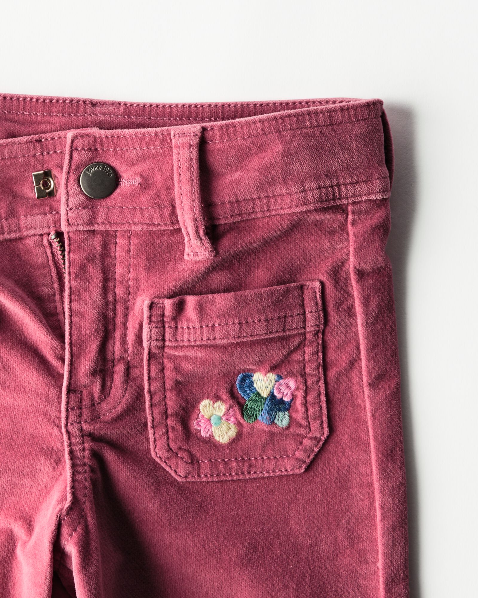 pantalon enfant coupe classique velours  vieux rose vieux rose - 30805528OLDPINK - HEMA