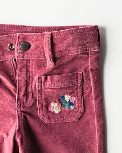pantalon enfant coupe classique velours  vieux rose vieux rose - 30805528OLDPINK - HEMA