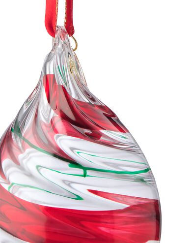 kerstbal ⌀6.5cm glas swirl - 25102035 - HEMA